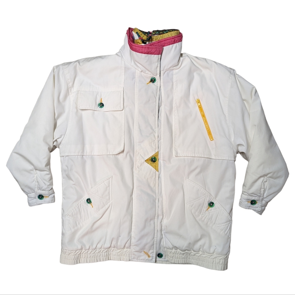 Vintage 80s 90s British Mist Insulated Ski Coat Jacket - Women's Medium